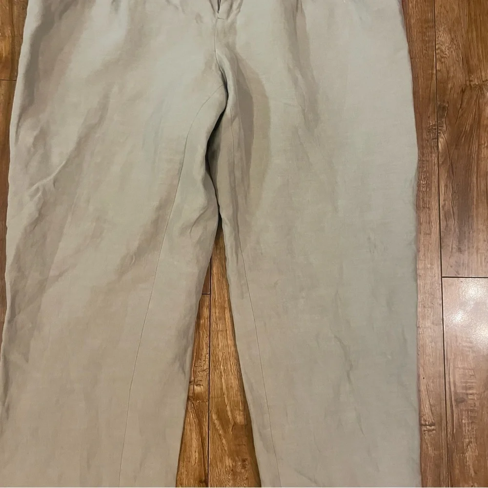 BANANA REPUBLIC Women’s Tan Silk Linen Cropped Ankle Pant Size 2